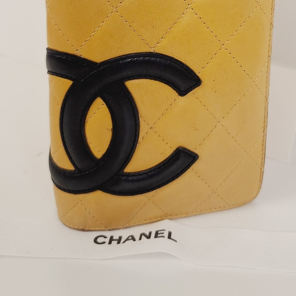 CHANEL Cambon Quilted Yen Light Brown Long Wallet - Picture 8 of 15